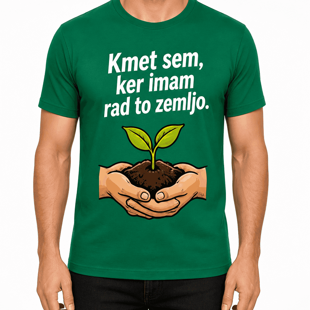 Majica za kmeta – Kmet sem, ker imam rad to zemljo.