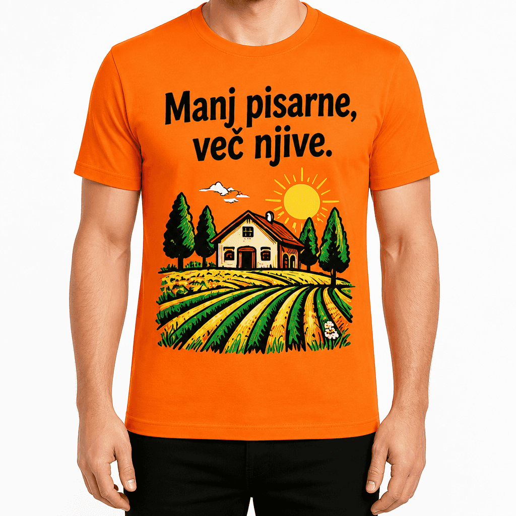 Majica za kmeta – Manj pisarne, več njive.
