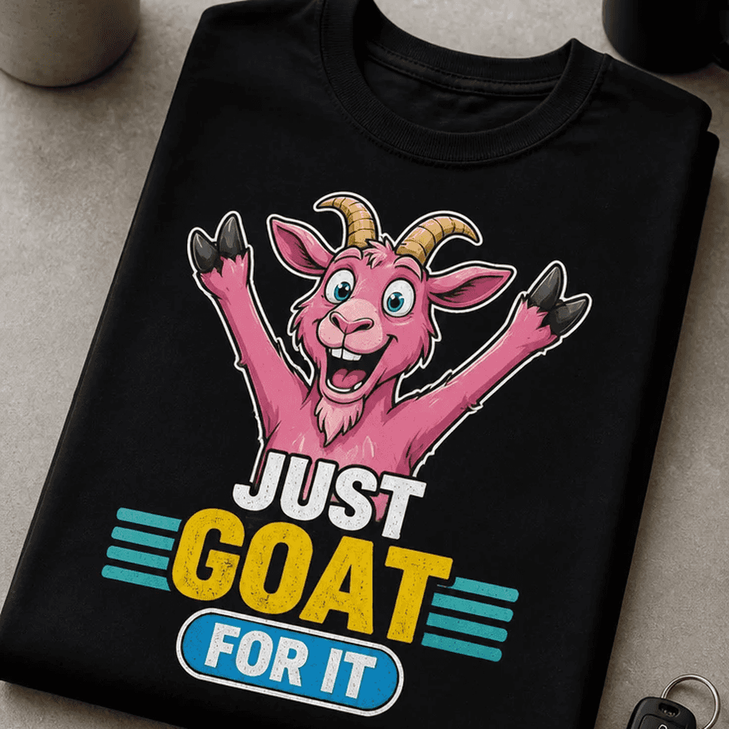 Majica za ljubitelje koz in besednih iger - Just goat for it