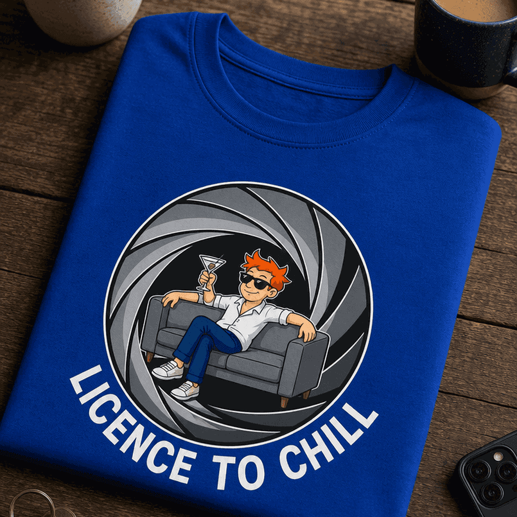 Majica za ljubitelje ležernega humorja - Licence to chill