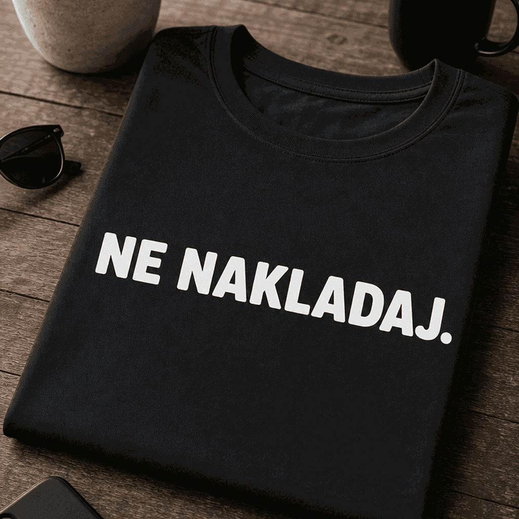 Majica za vse z ostrim smislom za humor - Ne nakladaj.