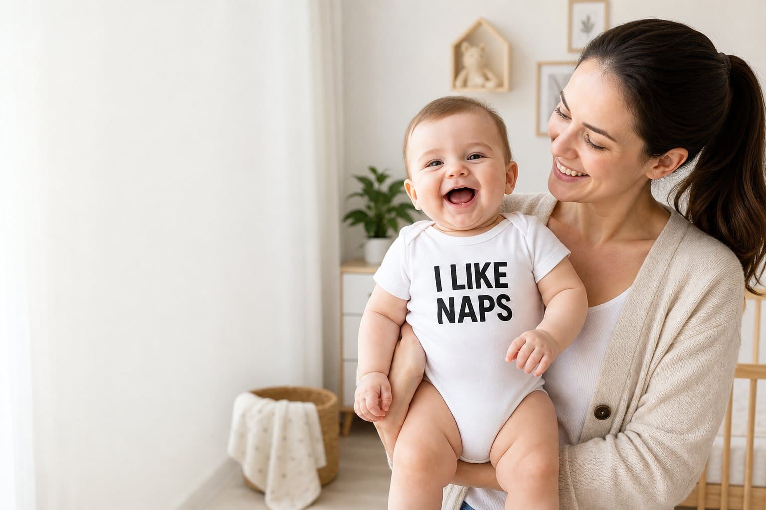 Mamica kaže zabaven otroški bodi Top-majice.com
