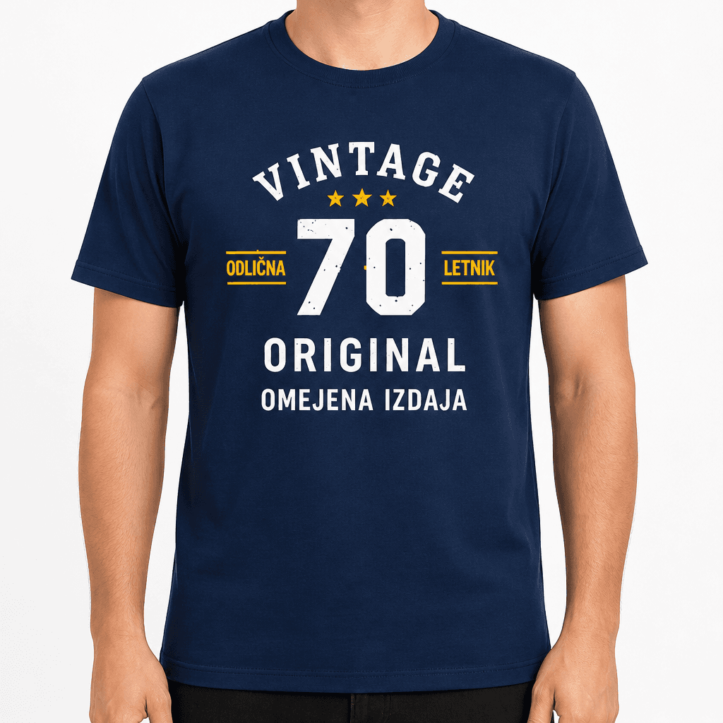 Majica za 70 let – Vintage 70 original omejena izdaja