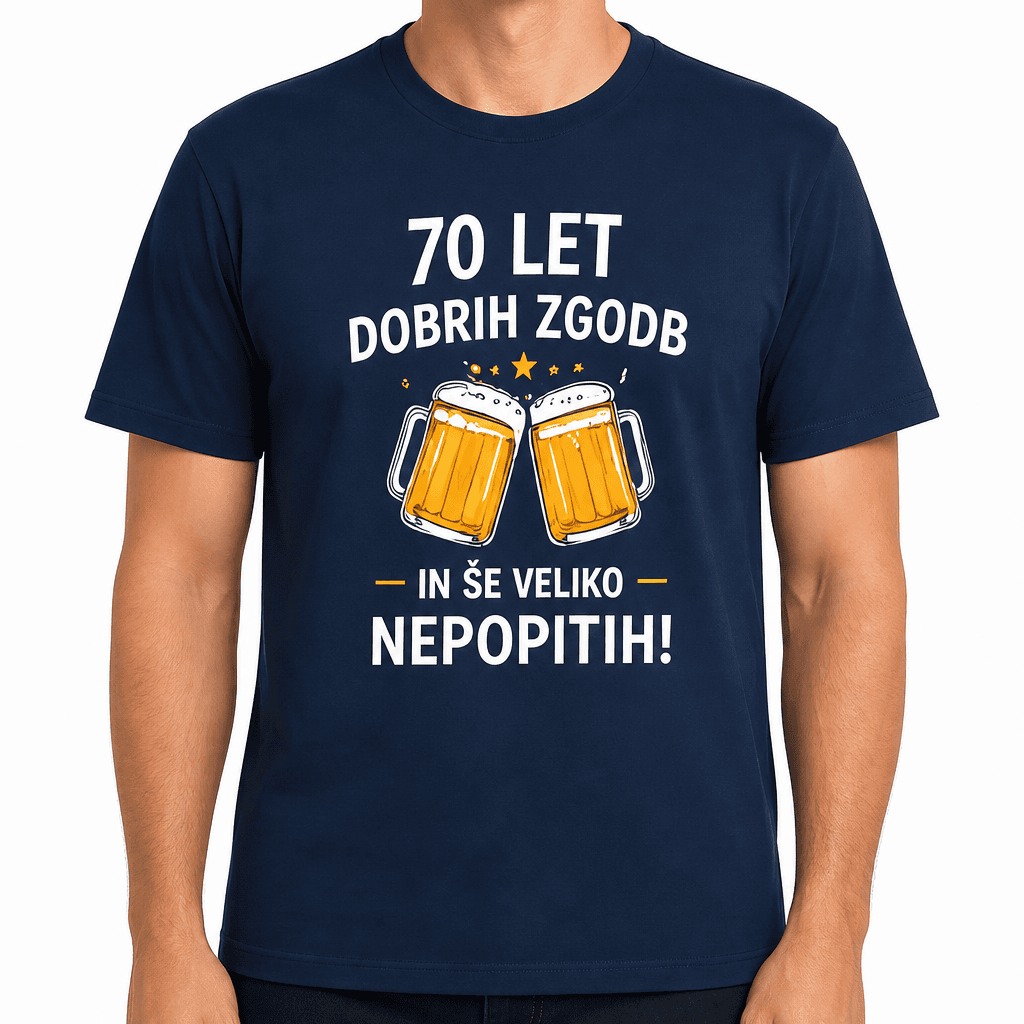 Majica za 70 let – 70 let dobrih zgodb in še veliko nepopitih!