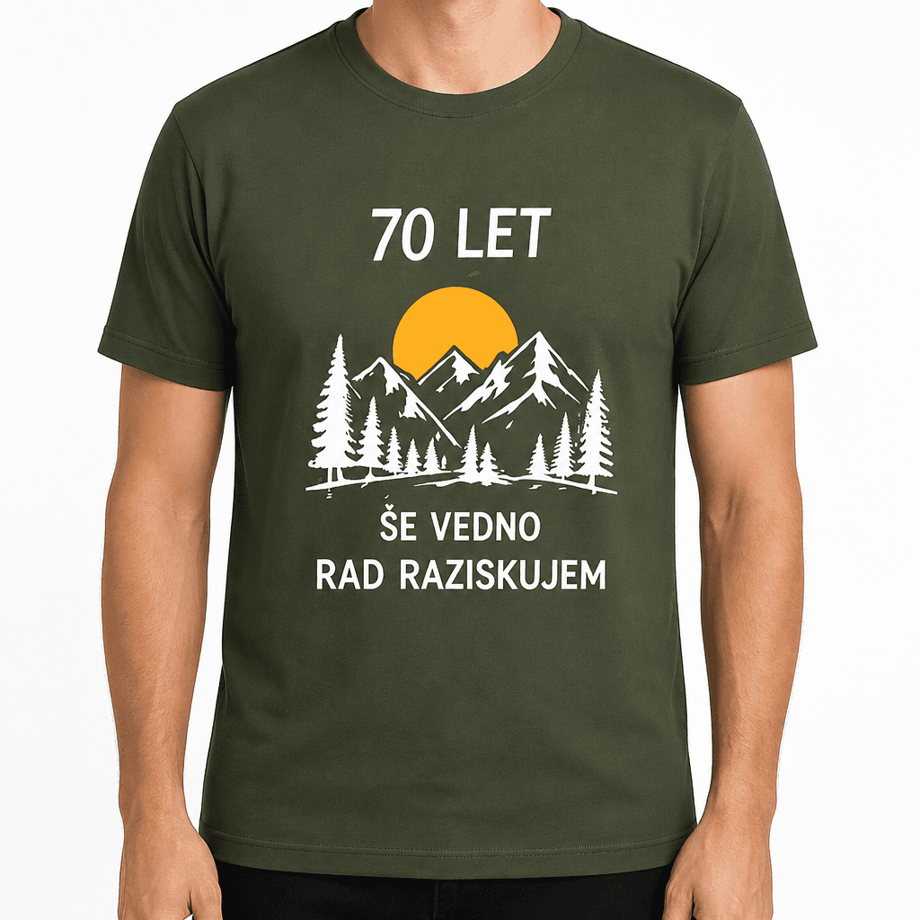 Majica za 70 let – 70 let še vedno rad raziskujem