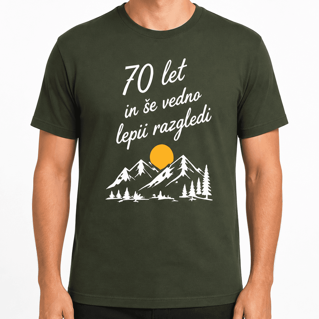 Majica za 70 let – 70 let in še vedno lepi razgledi