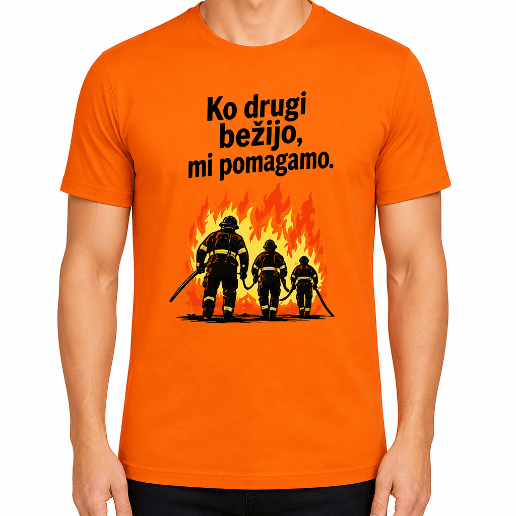 Majica za gasilca – Ko drugi bežijo, mi pomagamo.