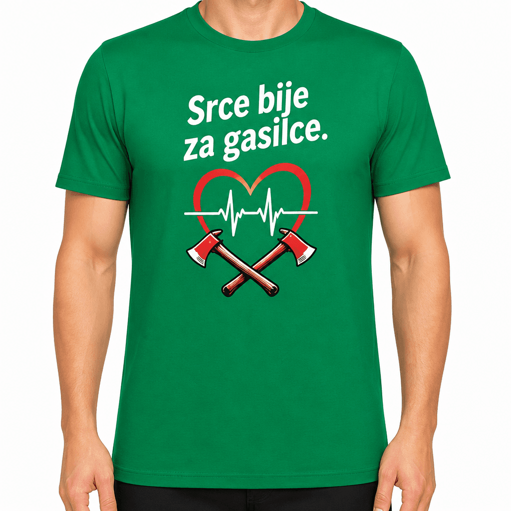 Majica za gasilca – Srce bije za gasilce.