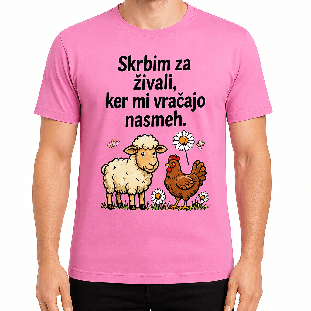 Majica za kmeta – Skrbim za živali, ker mi vračajo nasmeh.