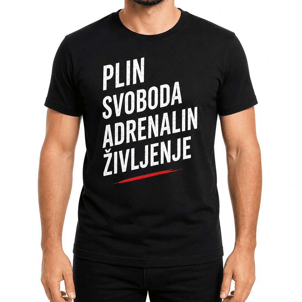Majica za motorista – PLIN SVOBODA ADRENALIN ŽIVLJENJE