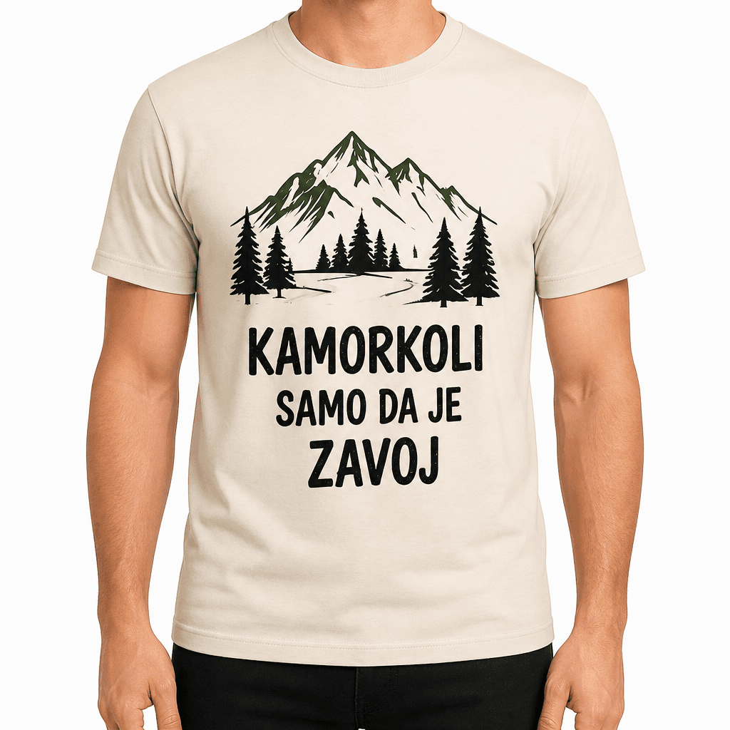 Majica za motorista – KAMORKOLI SAMO DA JE ZAVOJ