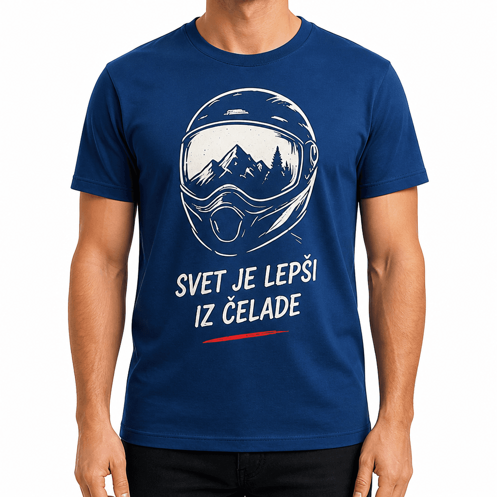 Majica za motorista – SVET JE LEPŠI IZ ČELADE