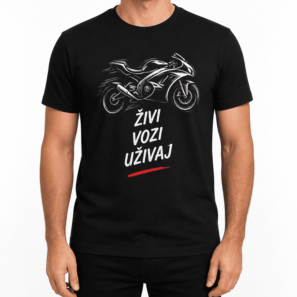 Majica za motorista – ŽIVI VOZI UŽIVAJ