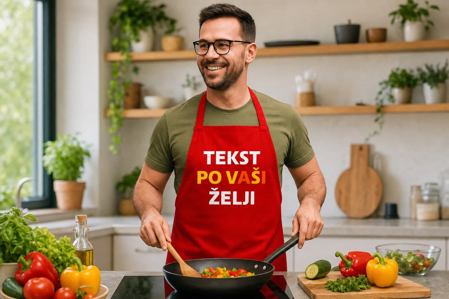 Kuhanje v zabavnem predpasniku Top-majice.com