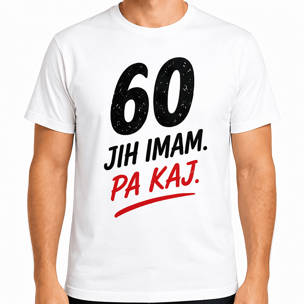 Majica za 60 let – 60 jih imam. Pa kaj.
