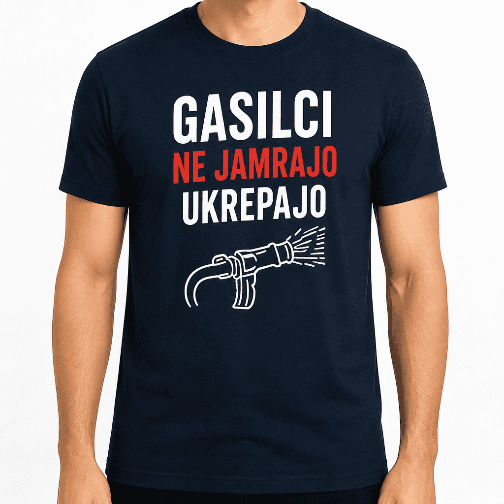 Majica za gasilca – Gasilci ne jamrajo ukrepajo