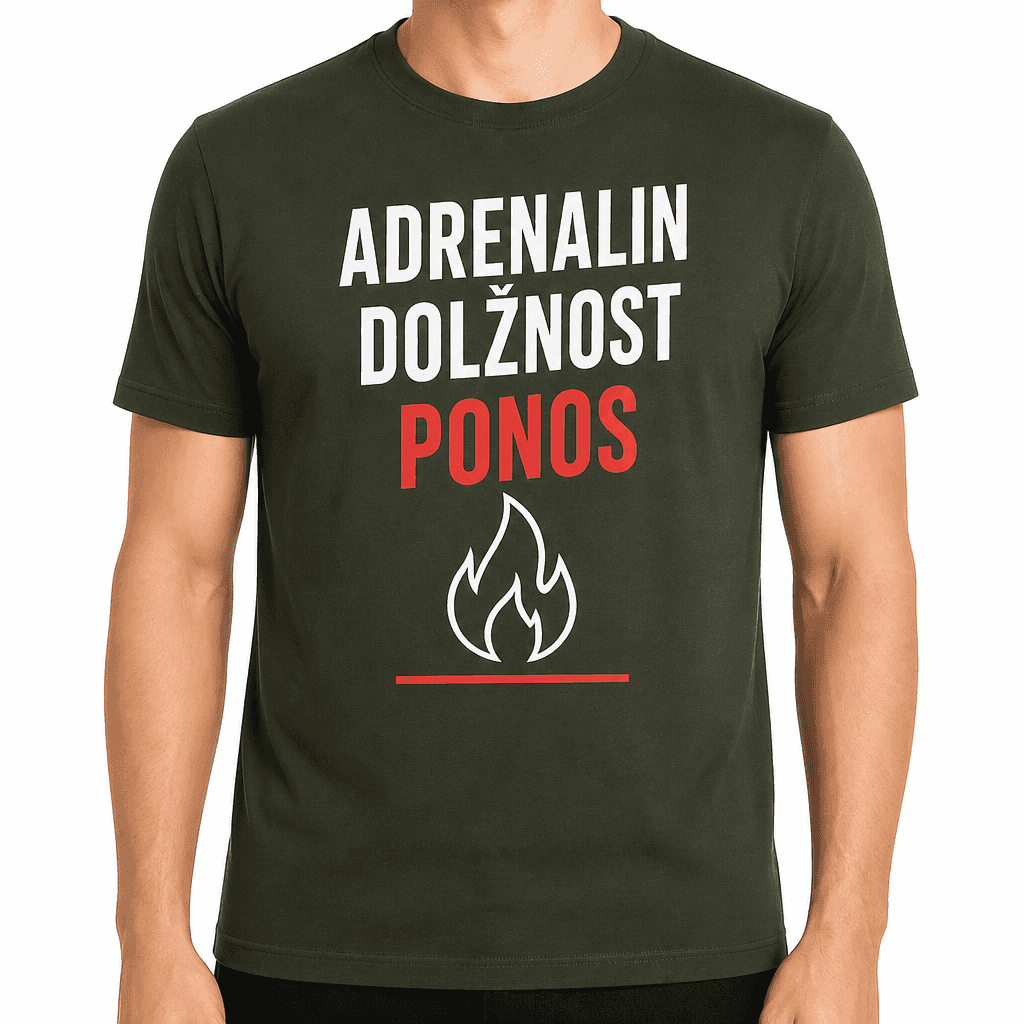 Majica za gasilca – Adrenalin dolžnost ponos