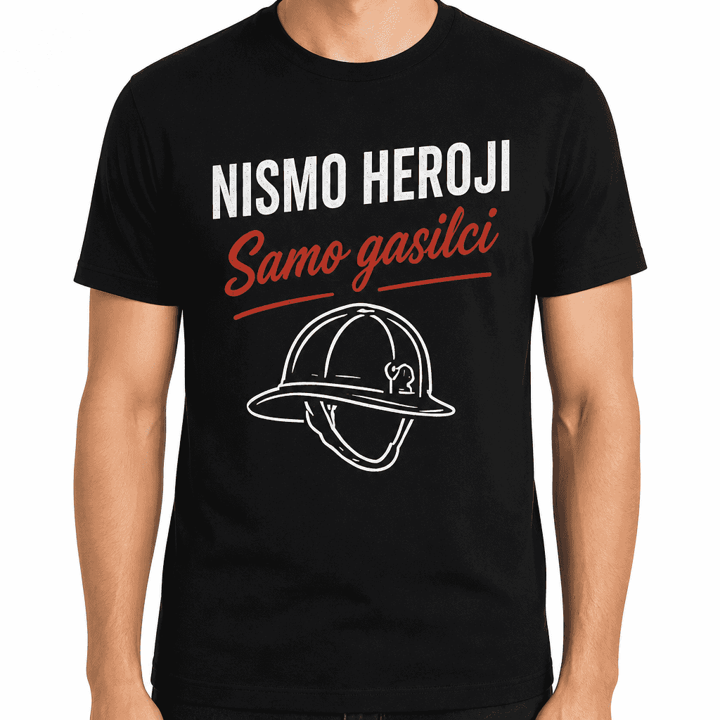 Majica za gasilca – NISMO HEROJI Samo gasilci