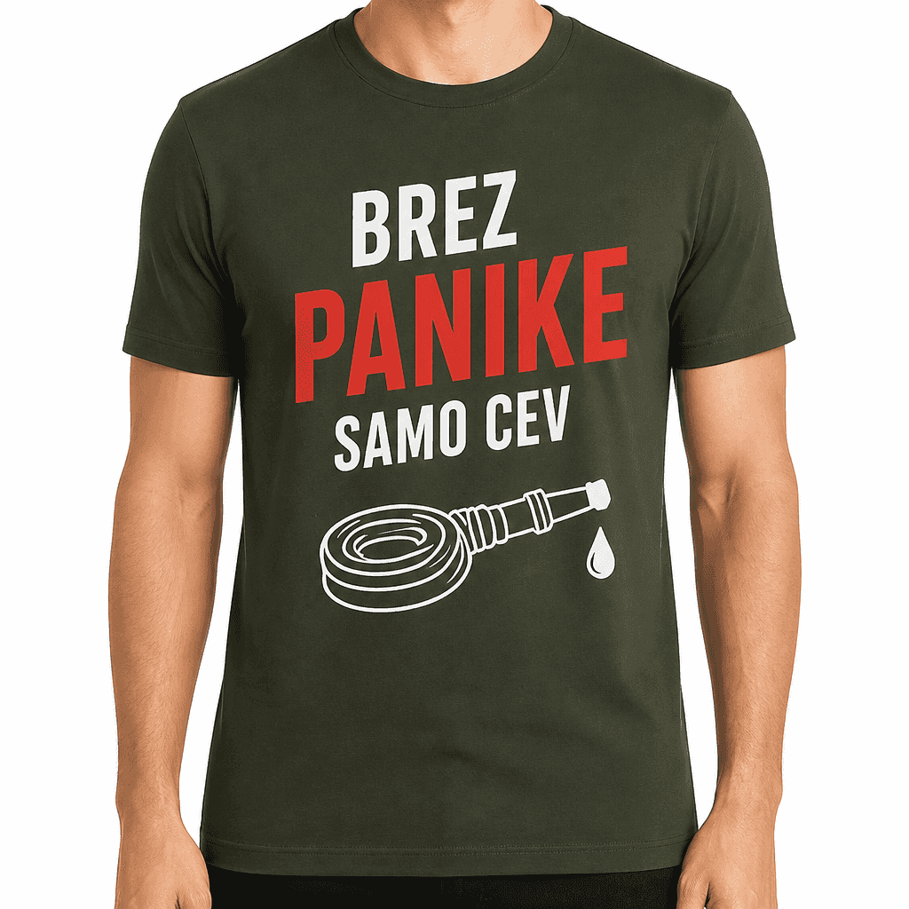 Majica za gasilca – Brez panike samo cev