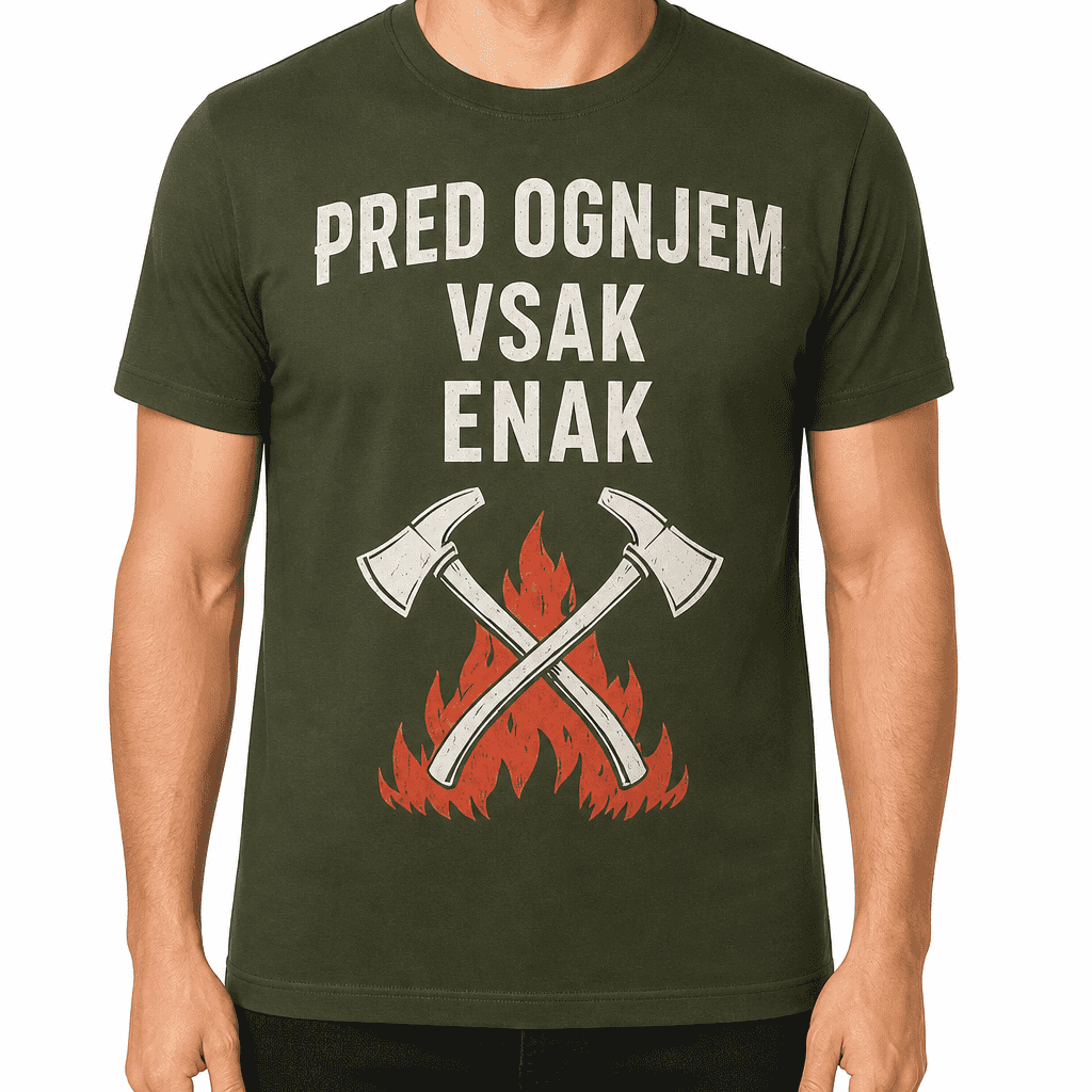 Majica za gasilca – Pred ognjem vsak enak
