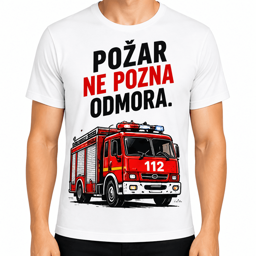 Majica za gasilca – Požar ne pozna odmora.
