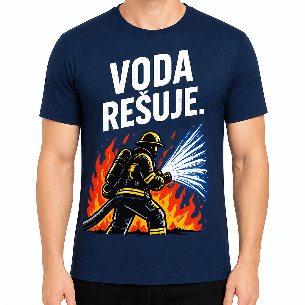 Majica za gasilca – Voda rešuje.