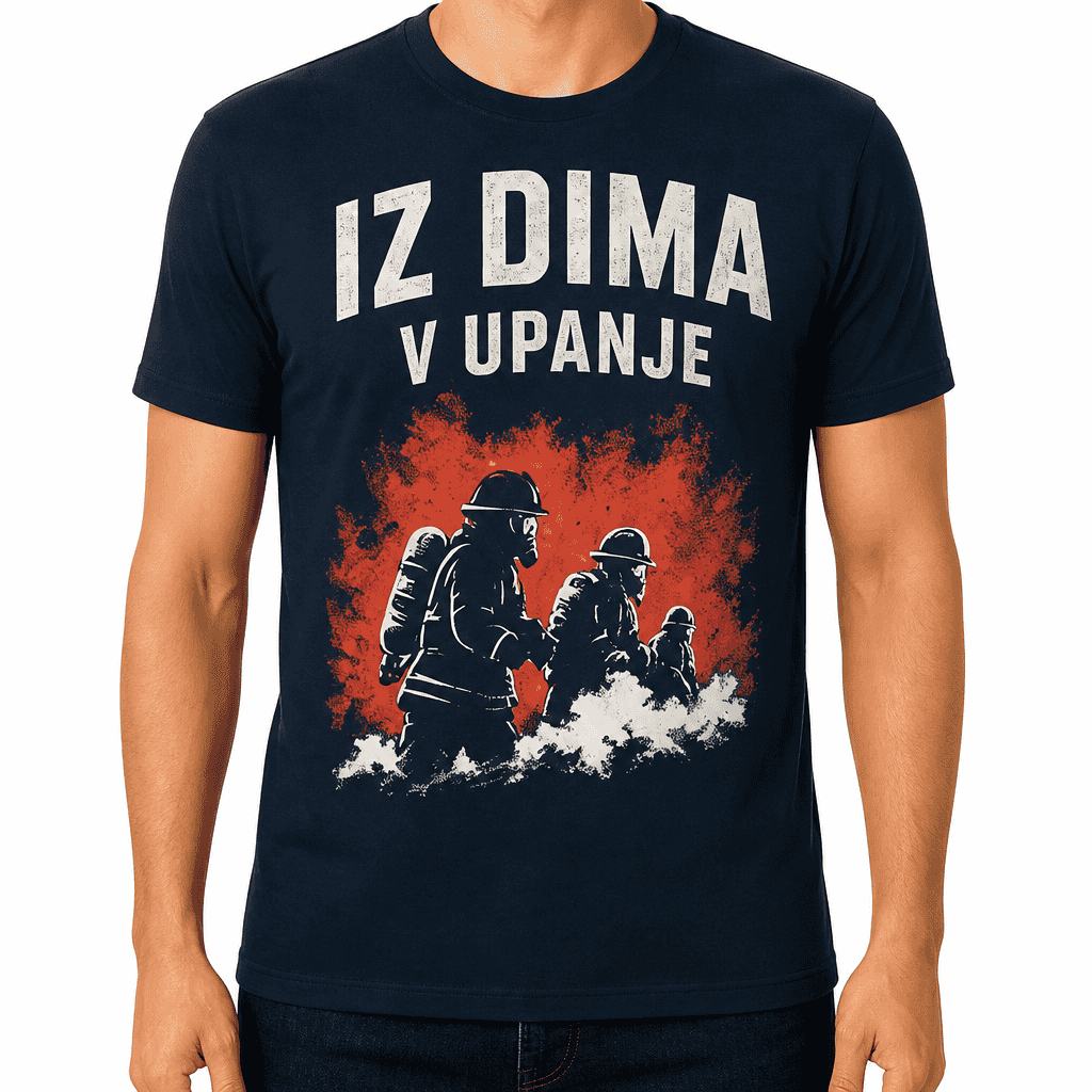Majica za gasilca – Iz dima v upanje