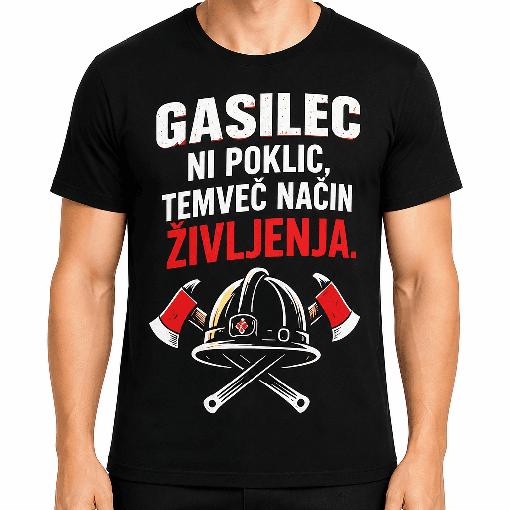 Majica za gasilca – Gasilec ni poklic, temveč način življenja.