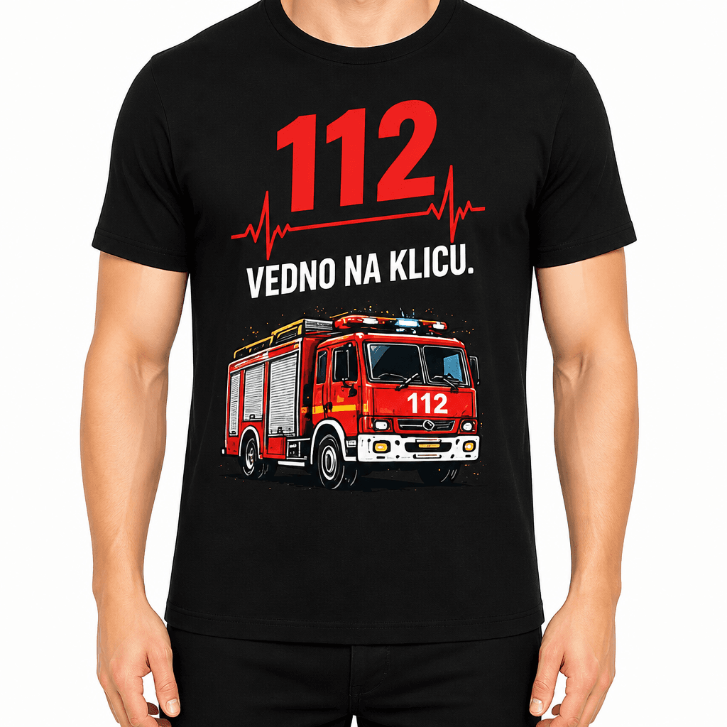 Majica za gasilca – 112 vedno na klicu.
