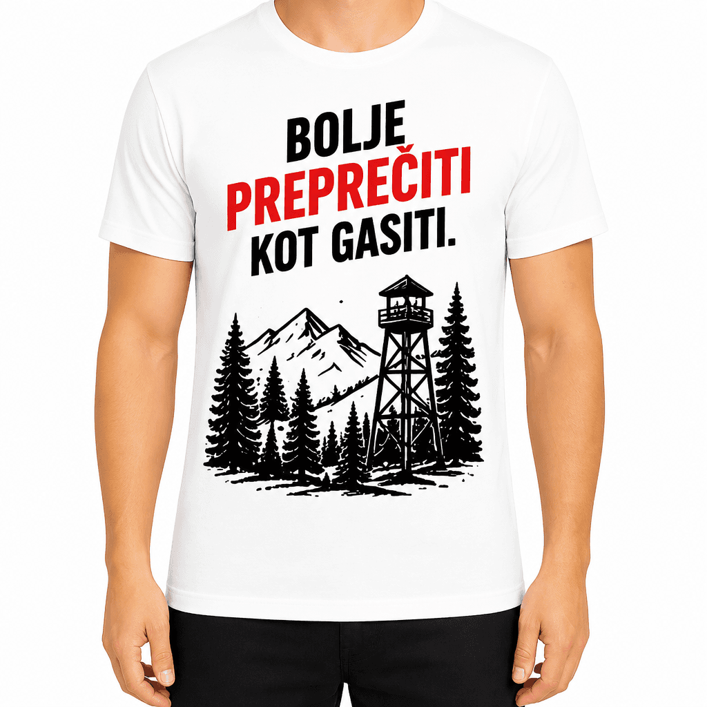 Majica za gasilca – Bolje preprečiti kot gasiti.