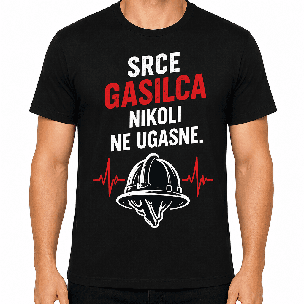 Majica za gasilca – Srce gasilca nikoli ne ugasne.