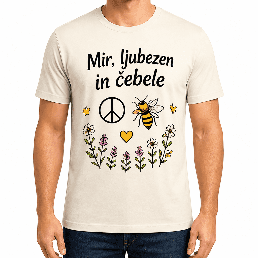 Majica za čebelarja – Mir, ljubezen in čebele
