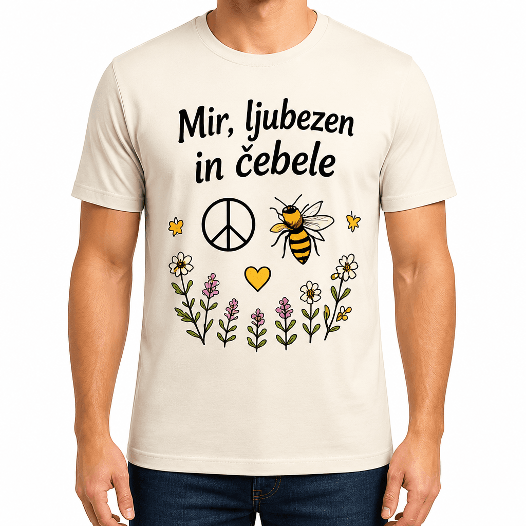 Majica za čebelarja – Mir, ljubezen in čebele