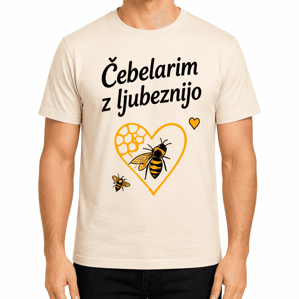 Majica za čebelarja – Čebelarim z ljubeznijo