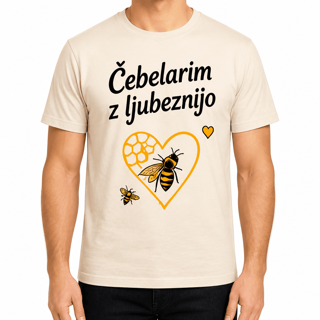 Majica za čebelarja – Čebelarim z ljubeznijo