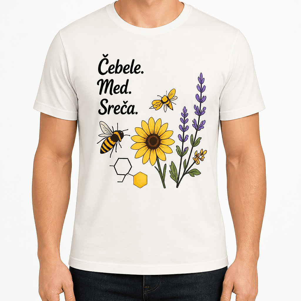 Majica za čebelarja – Čebele. Med. Sreča.