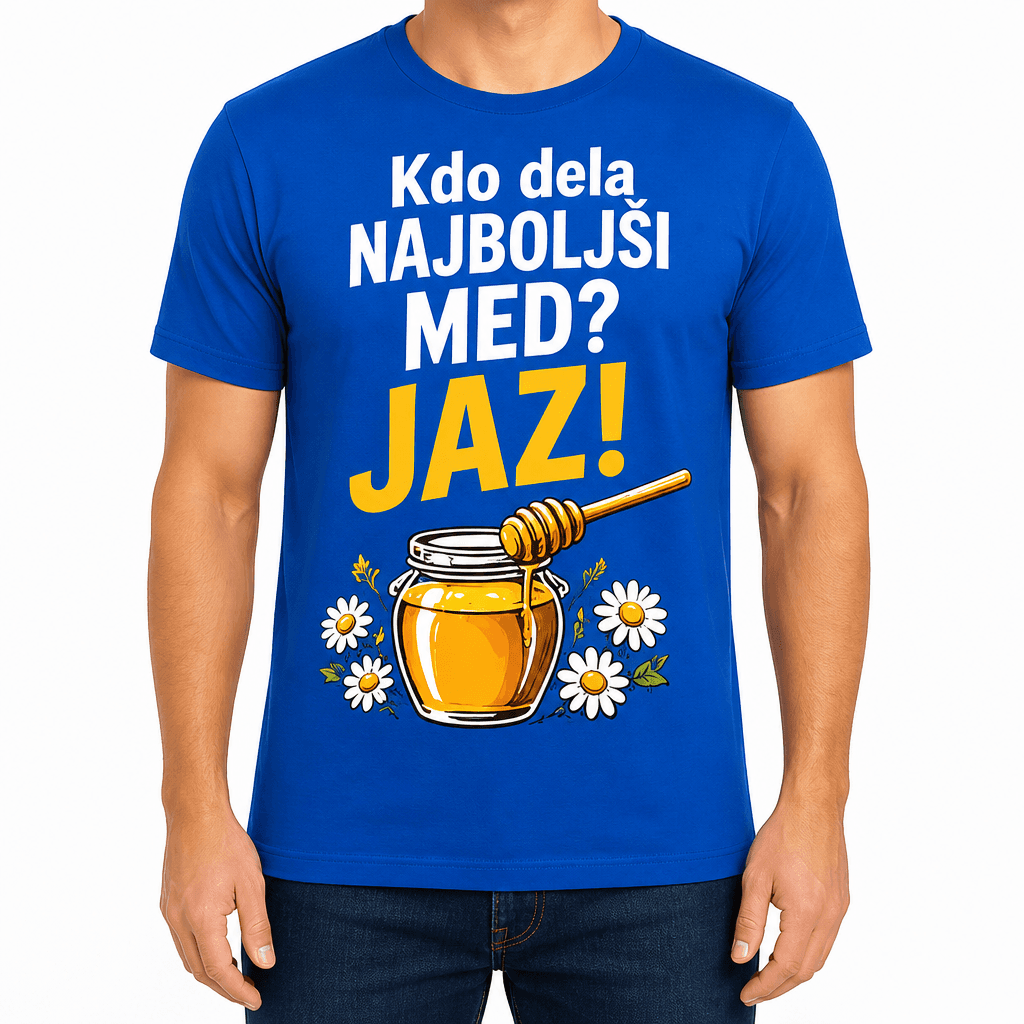 Majica za čebelarja – Kdo dela NAJBOLJŠI MED? JAZ!