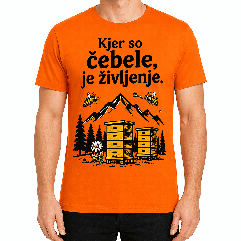 Majica za čebelarja – Kjer so čebele, je življenje.