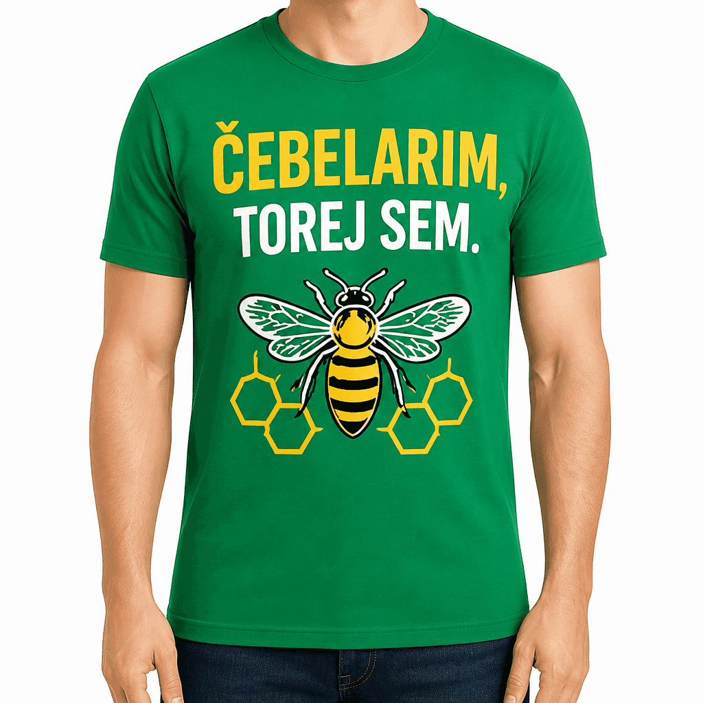 Majica za čebelarja – ČEBELARIM, TOREJ SEM.