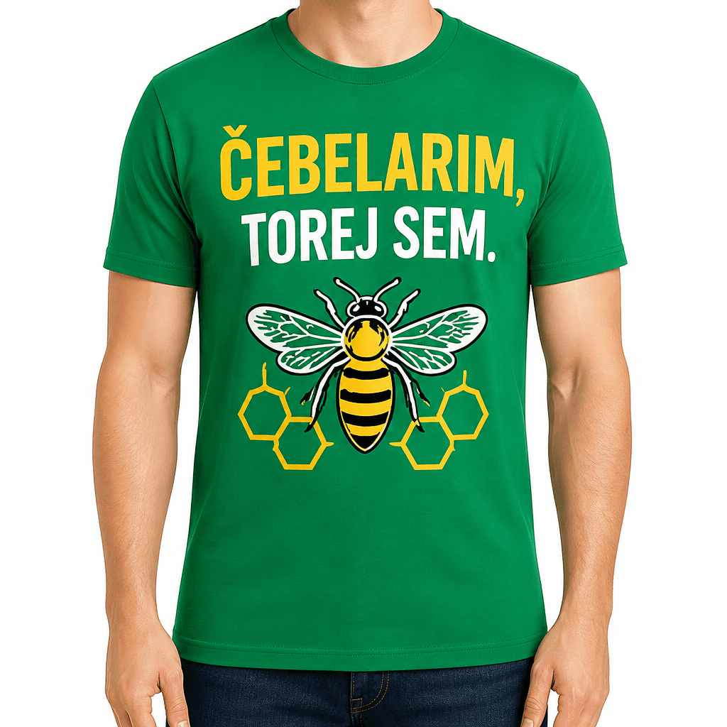 Majica za čebelarja – ČEBELARIM, TOREJ SEM.