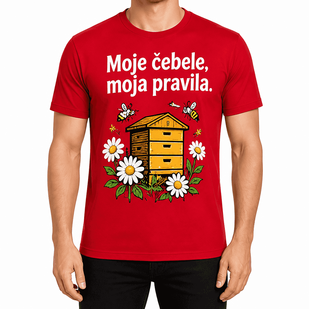 Majica za čebelarja – Moje čebele, moja pravila.