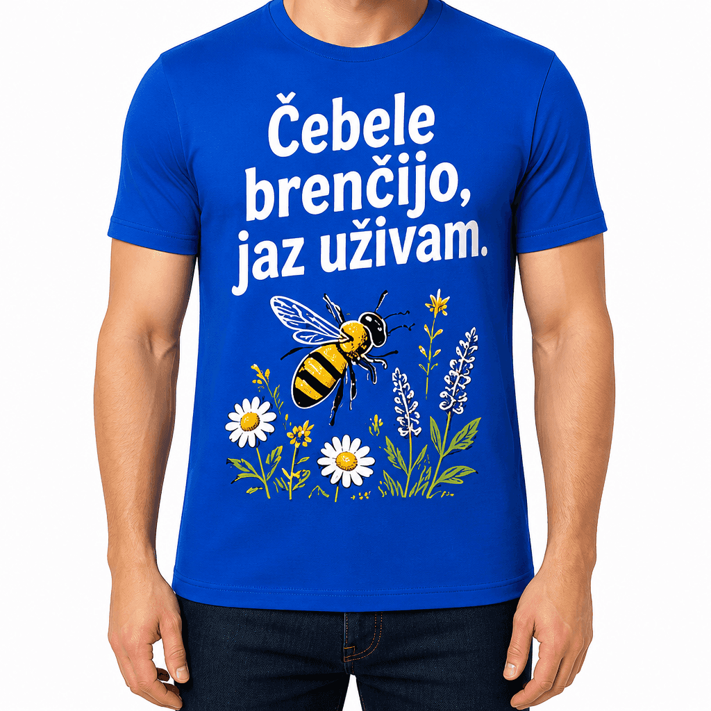 Majica za čebelarja – Čebele brenčijo, jaz uživam.