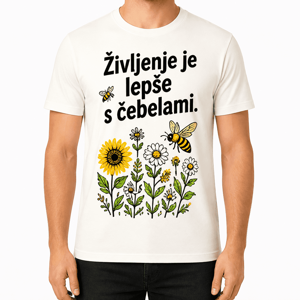 Majica za čebelarja – Življenje je lepše s čebelami.