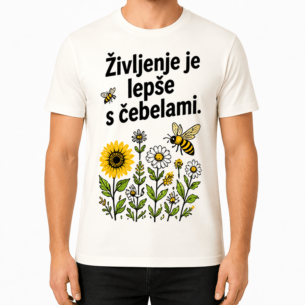 Majica za čebelarja – Življenje je lepše s čebelami.