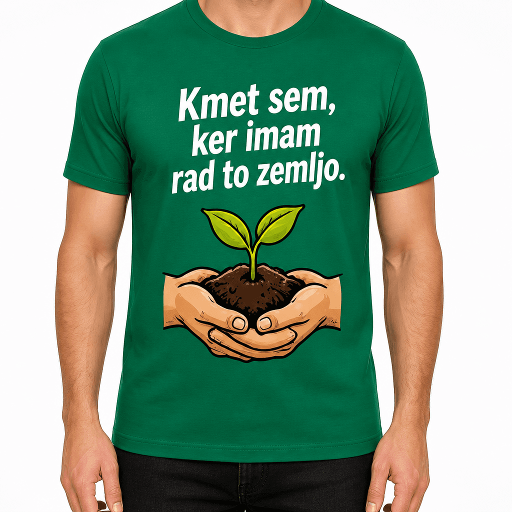 Majica za kmeta – Kmet sem, ker imam rad to zemljo.