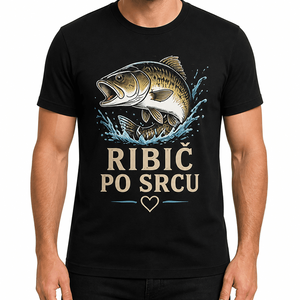 Majica za ribiča – RIBIČ PO SRCU