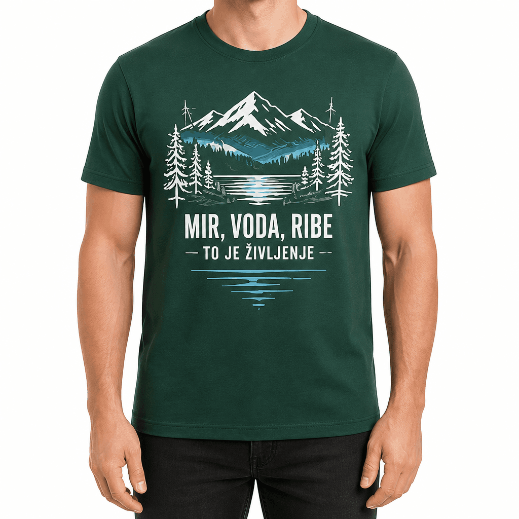 Majica za ribiča – MIR, VODA, RIBE - TO JE ŽIVLJENJE