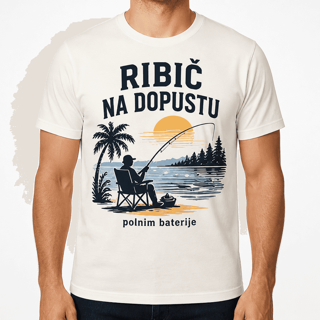 Majica za ribiča – RIBIČ NA DOPUSTU