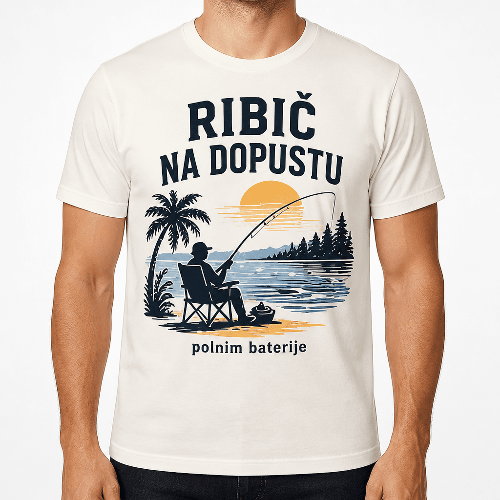 Majica za ribiča – RIBIČ NA DOPUSTU