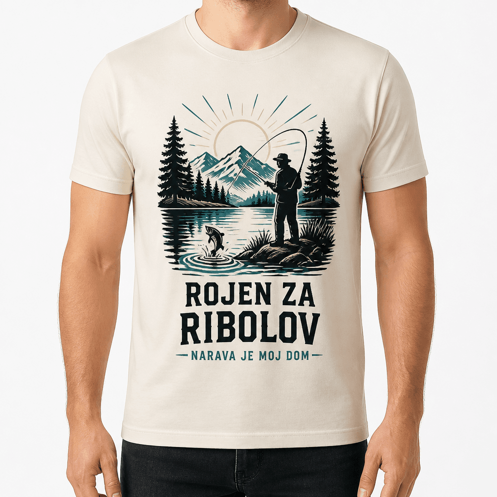 Majica za ribiča – ROJEN ZA RIBOLOV